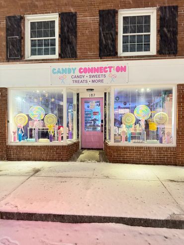 Exterior storefront! Candy Connection . Candy and gift shop on Sound Beach Ave in Old Greenwich, Con