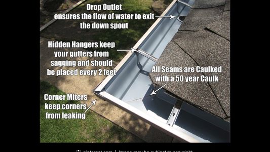 We fabricate and custom fit our gutter systems to your home on site with rolled form aluminum. We of