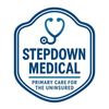 Stepdown Medical logo with stethoscope and heart.