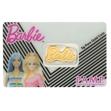 Five gram barbie 999.9 gold pamp