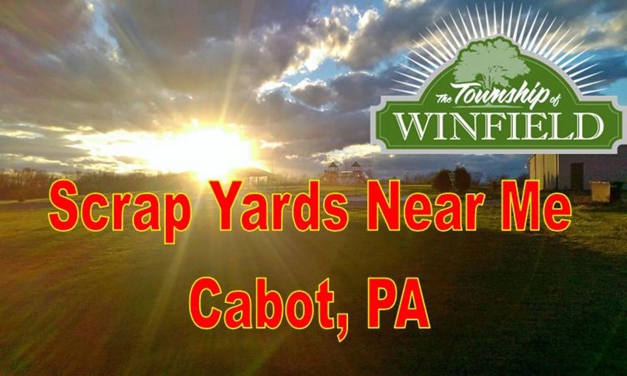 Cabot, Scrap Yards Near Me, Bob's Auto & Salvage, Winfield Twp. logo and sunset