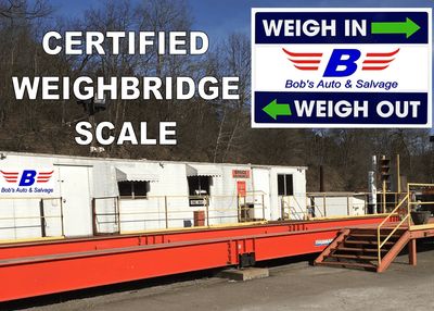 Weighbridge scale next to office for scrapyard near me