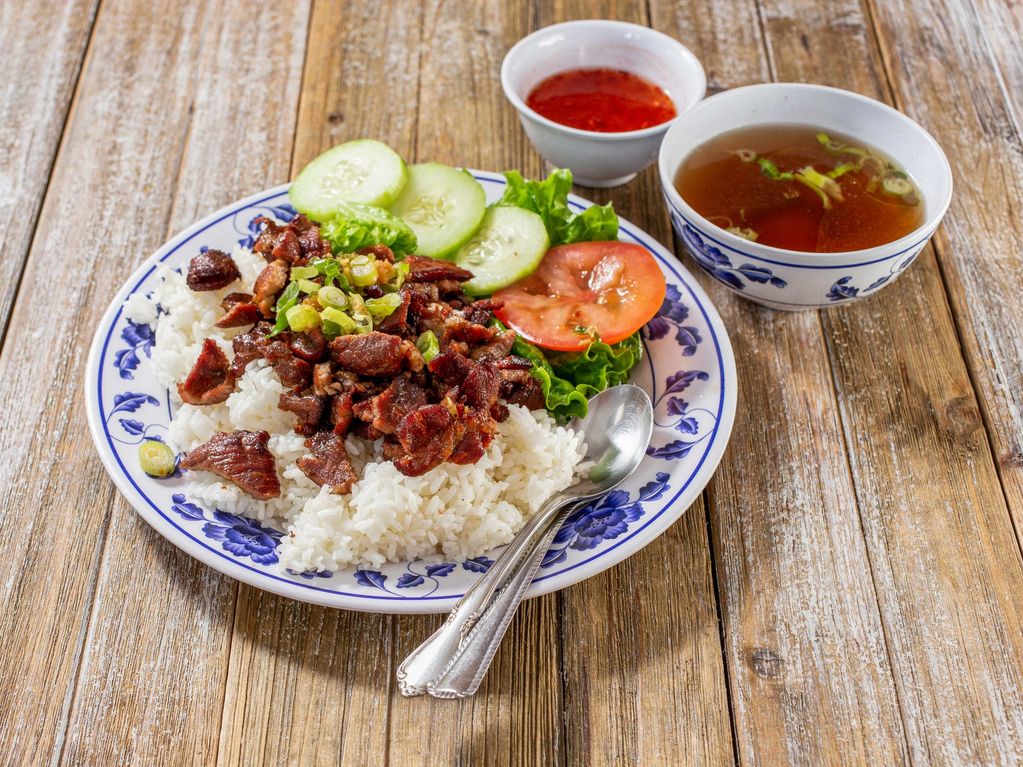 #28 - Rice with Grilled Pork Strips (Com Thit Nuong)