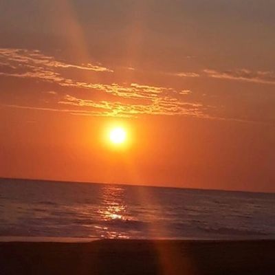 Sunset over the ocean