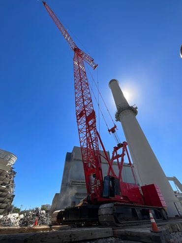 Environmental oversight of a power plant demolition