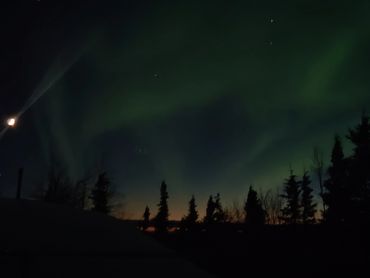The North Lights in Fairbanks Alaska.