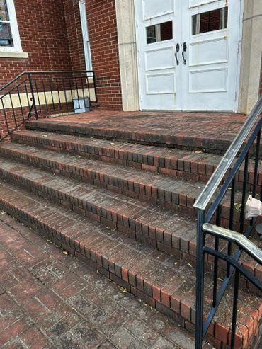 Concrete steps or walkways that need cleaning