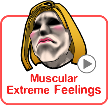 Muscular Extreme Feelings Line Sticker