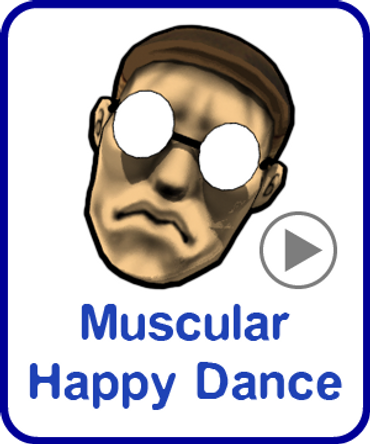 Muscular Happy Dance Line Sticker