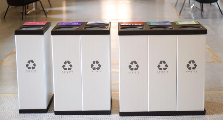 recycling bins