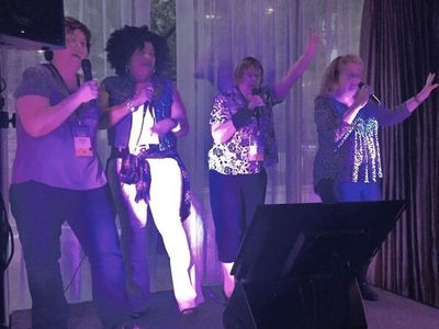 Corporate Karaoke Party with Stage Lighting