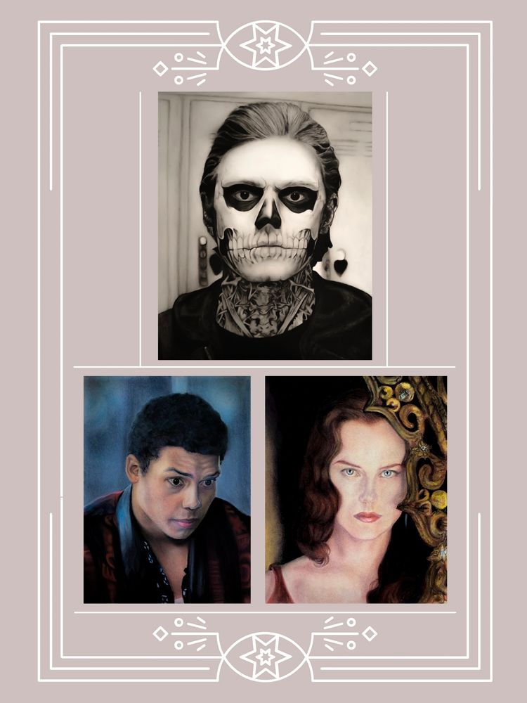 portrait Portraitiste Nicole Kidman Ambrose Spellman Chande Perdomo Evan Peters