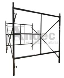 Andamio mediano negro de 1.55 mts alto x 1.56 mts ancho y apertura de 2.13 mts seguro tipo perno