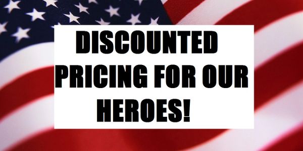 We are proud to offer Military Discounts, First Responder Discounts, Senior Citizen Discounts