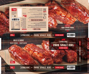 Food Photography & Product Packaging- Pork Single Ribs