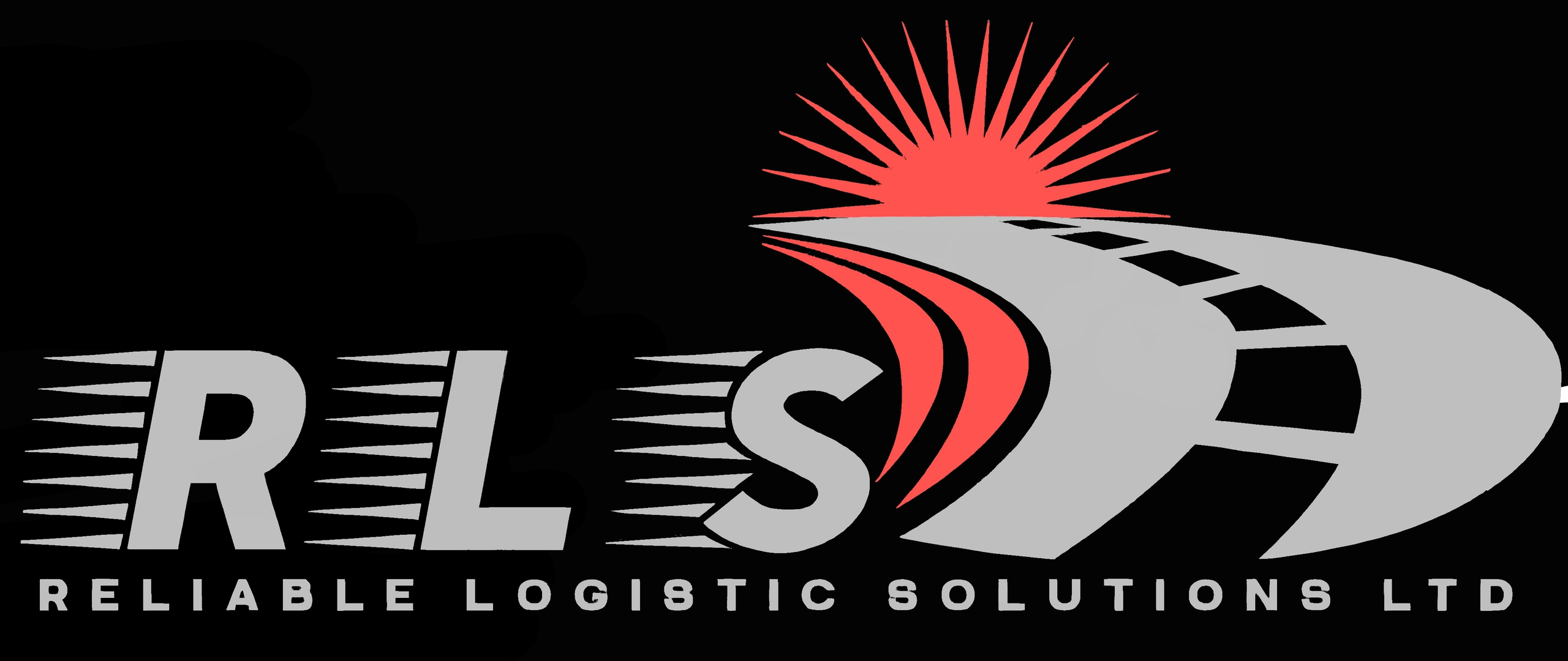 Logo of Reliable Logistic Solutions Ltd with a stylized road and sun.