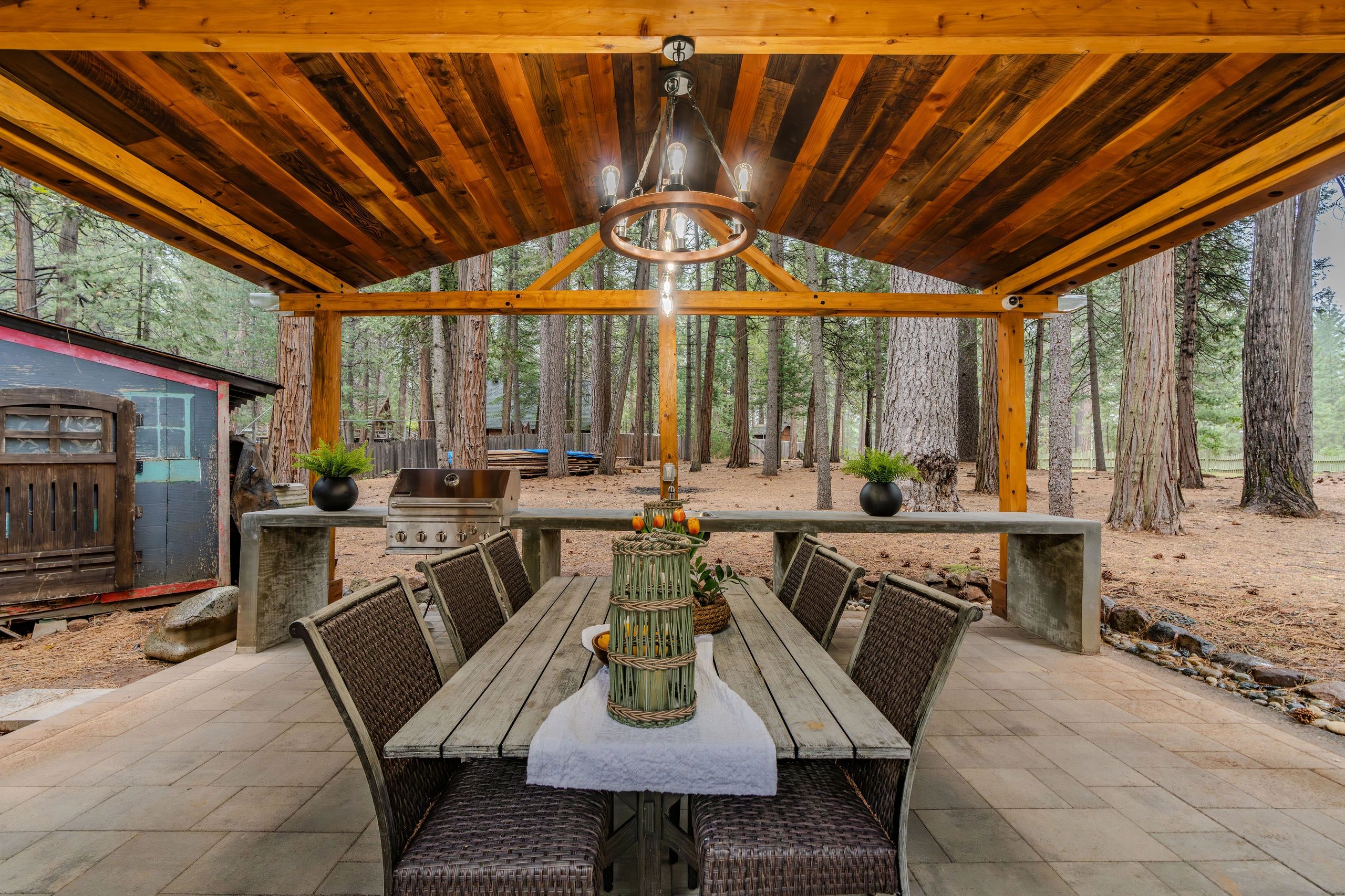 Pavilion, outdoor kitchen, pioneer ca,