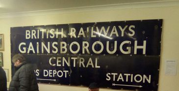 One of the many signs adorning the cafe area of the Gainsborough Model Railway museum.