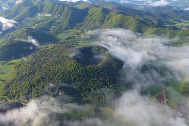 Park Stefy Wulknicznej La Garrotxa - widok z lotu ptaka