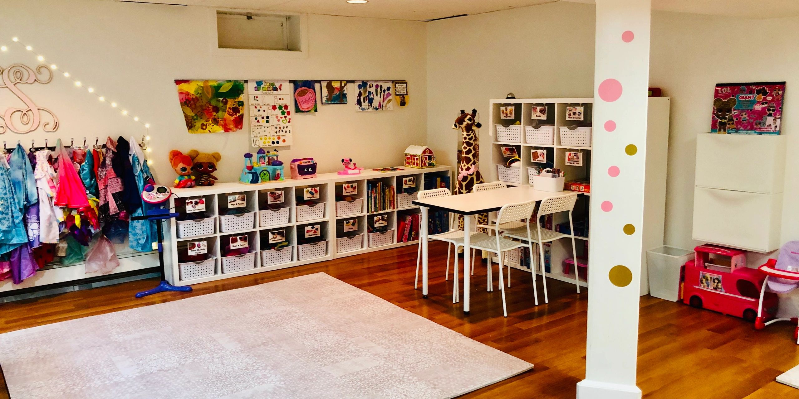 After shot of an organized playroom