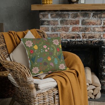 Surface pattern design, cushions, pattern, wallpaper, fabric, interiors, art and design, licensing