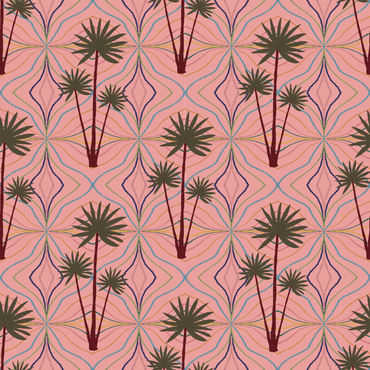 Surface pattern design, dolce Vita, pattern, palm tree sustainable, interiors, licensing