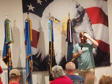 Comedian at Comedy Night.