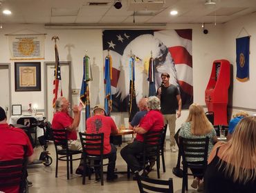 Comedian at Comedy Night.