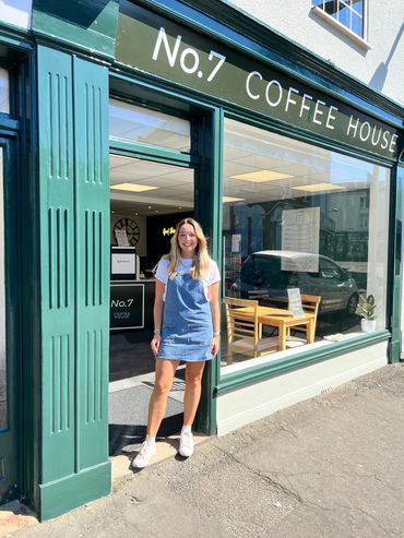 Owner outside No.7 Coffee shop