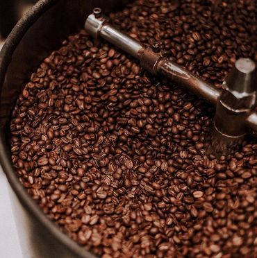 Coffee beans roasting