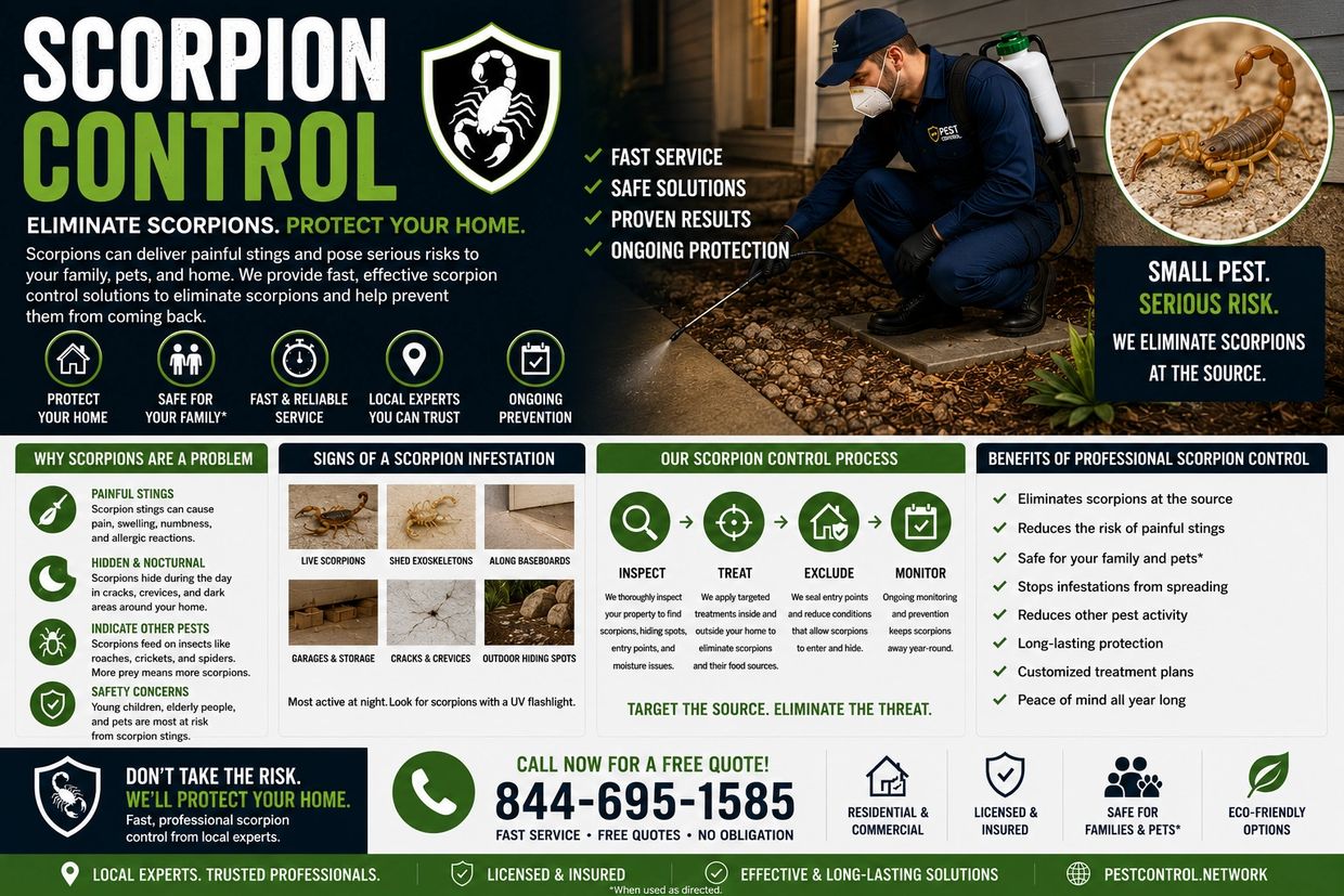 Scorpion Control. Pest Control Scorpions