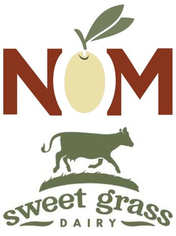 Logo combining olive imagery with a dairy cow silhouette and text.