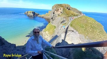 Eddie on rope Bridge