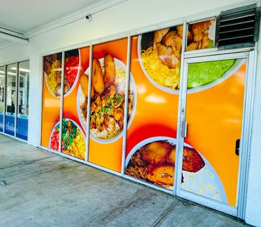 custom printed windows with vinyl film graphics and custom installation in Sunrise, FL