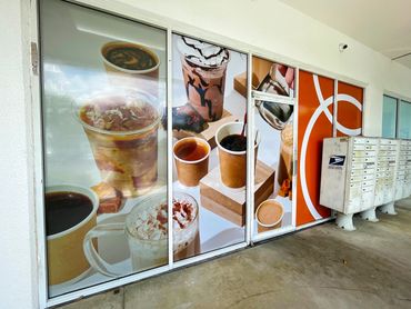 custom printed windows with vinyl film graphics and custom installation in Sunrise, FL