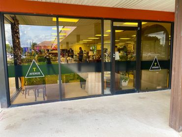 custom printed windows with vinyl film graphics and custom installation in Lauderhill, FL