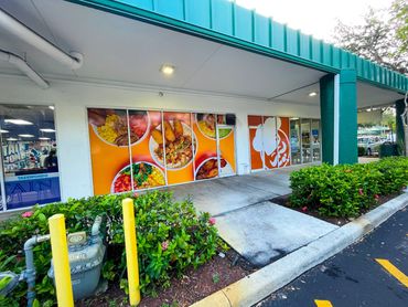 custom printed windows with vinyl film graphics and custom installation in Sunrise, FL