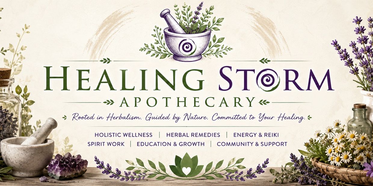 Healing Storm Apothecary offers holistic wellness and herbal remedies guided by nature.