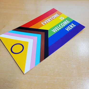 A custom safe space decals purchased by a large company for all their Canada-wide offices.