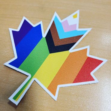 A double-sided window decal designed and produced by me and my printing partners.