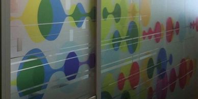 Printed privacy film for office or home