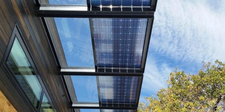 modern solar panel installation