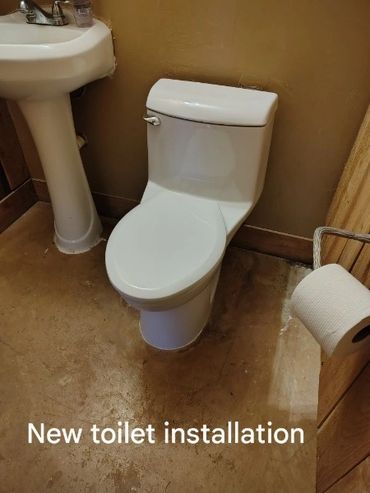 New toilet installation