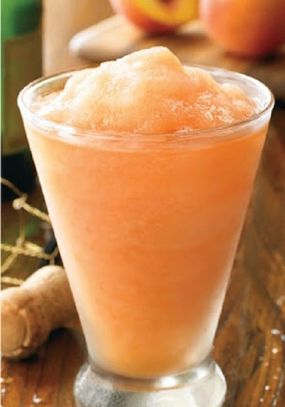 frozen peach Bellini cocktail sugar free low calorie beverage