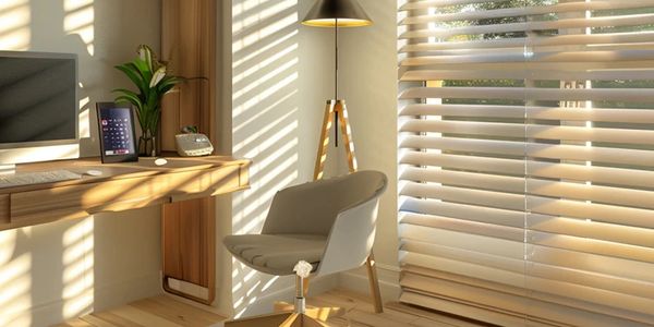 Venetian Horizontal Blinds in a Home office