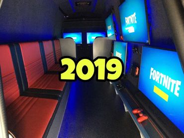 Gaming Party Bus. Gaming Van. Next Level Gaming. For Children's Gaming Parties. Gamer Bus.