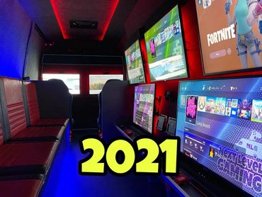 Gaming Bus for Maidenhead, Berkshire. Gaming Van. Gaming Birthday Parties. Gaming Van Party.