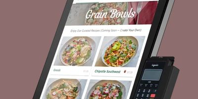 Ordering kiosk showcasing technology for our restaurant partners.
