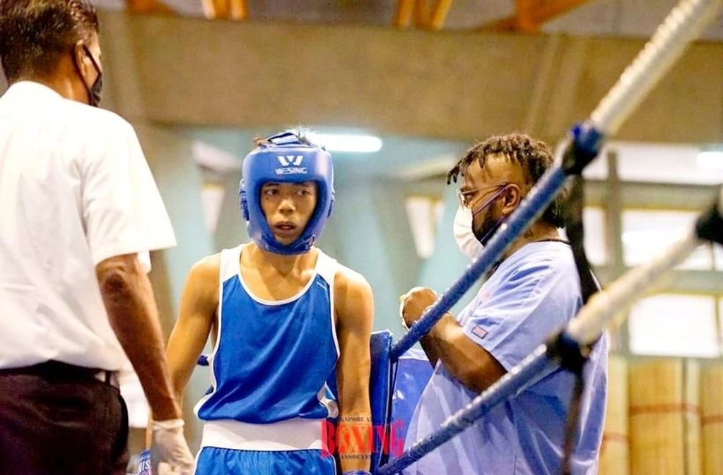 2021 SABA SINGAPORE NATIONAL'S EVENT, REGISTERED NURSE SIVA ATTENDING TO INJURED BOXER