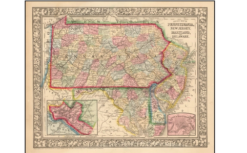 Pennsylvania, New Jersey, Delaware & Maryland (1863)
